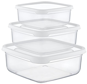 Zestaw 3 pojemników na żywność lunch BPA FREE