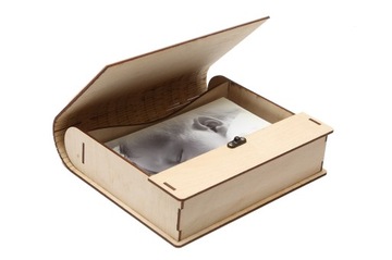 Pudełko na zdjęcia 10x15 drewniane PERSONALIZOWANE