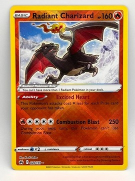 Karty Pokemon (CRZ 020) Radiant Charizard