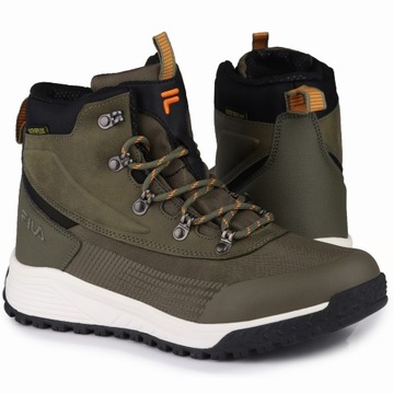 Buty męskie zimowe Fila HIKEBOOSTER MID OLIVE NIGHT Wodoodporne