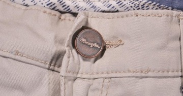 WRANGLER spodnie BEIGE tapere SHENNAN CHINO W27 L3