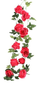 SZTUCZNE KWIATY ROŚLINY GIRLANDA 210CM RÓŻA RÓŻE