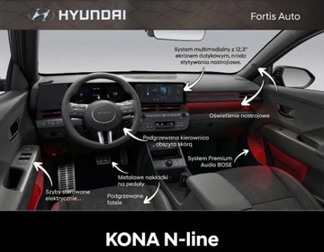 Hyundai Kona II 2025 Hyundai Kona Hyundai Kona 1.6 GDI HEV 129KM N-line 6DCT Kamery 360 Od r, zdjęcie 28