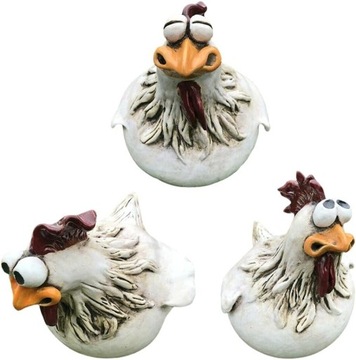 Украшение сада фигурка курица на заборе