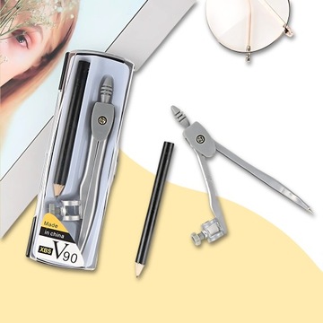 Геометрический металлический металлический кирпичный набор школьного компаса с карандашом для обучения