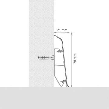 Плинтус напольный 70мм 2,5мб ПВХ ДУБ ЭКСКЛЮЗИВ