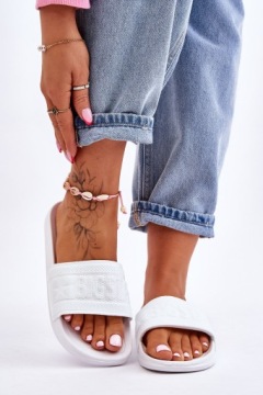 ЖЕНСКИЕ МОДНЫЕ ШЛЕПАНЦЫ BIG STAR LL274A159 БЕЛЫЙ 38