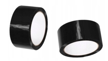 48mm/66y TAŚMA PAKOWA MOCNA KAUCZUK do paczek palet CZARNA