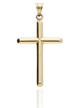 Złoty duży krzyżyk krzyż wisior zawieszka z krzyżykiem 4 cm złoto 585