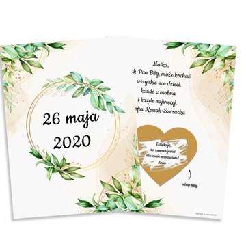 KARTKA ZDRAPKA DZIEŃ MATKI MAMY