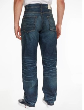 TOMMY HILFIGER Spodnie jeansy męskie - TAPERED MOORE W38/L32 MW0MW29088