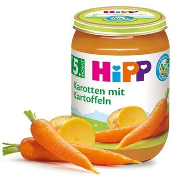 HiPP BIO Młoda Marchewka z Ziemniakami + Omega3