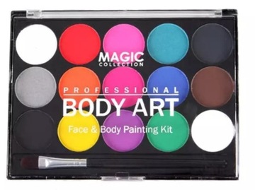 КРАСКИ ДЛЯ КРАСКИ ЛИЦА, ТЕЛА, РОТА 15 шт НОВАЯ МОДЕЛЬ!