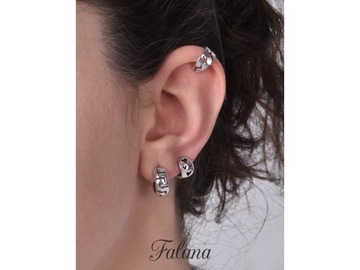 СЕРЬГИ-ЗАЖИМ КАФА МОЛНИЯ УЗОР «МОЛНИЯ» кн182