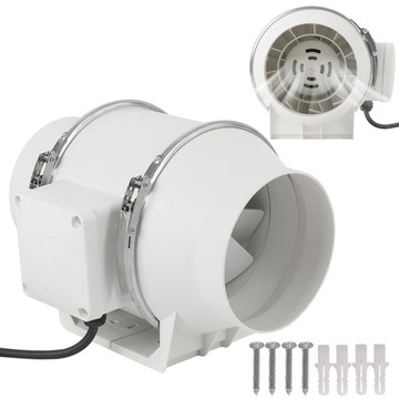 EBERG EMAX 150, 420 м3ч, двухскоростной канальный вытяжной вентилятор, тихий