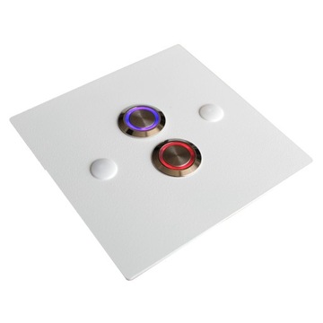 Przycisk podwójny dzwonka domofonu Stal LED 9/12/24/230V 10x10 kwad czarny