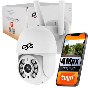 ZEWNĘTRZNA KAMERA WIFI OBROTOWA BEZPRZEWODOWA IP 4Mpx TUYA DVS DO DOMU