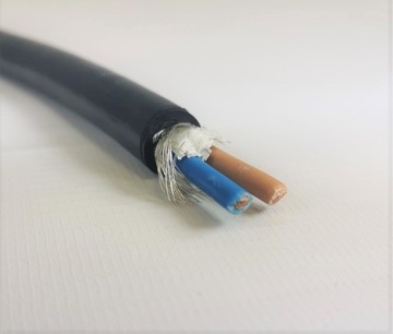 Kabel 2x4mm2 w oplocie ROV-K 0.6/1kV - 1m