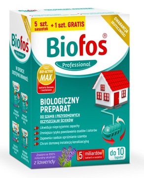 BIOFOS SASZETKI BAKTERIE DO SZAMB OCZYSZCZALNI 5+1