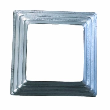 МАСКИРОВКА РОЗЕТКА ОЦИНКОВАННАЯ ПИРАМИДА С КВАДРАТНЫМ ОТВЕРСТИЕМ ДЛЯ ПРОФИЛЯ 40х40