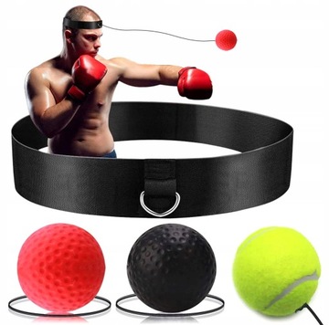 НАБОР БОКСЕРСКИХ МЯЧОВ REFLEX BALL ИЗ 3 ТРЕНИРОВОЧНЫХ МЯЧОВ ДЛЯ ГОЛОВЫ FT41