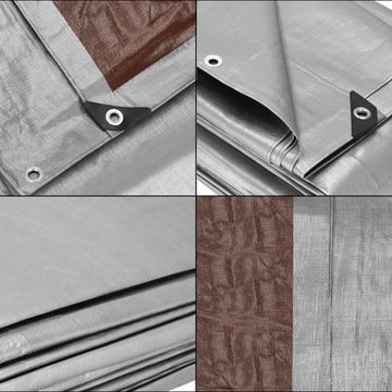 КРЕЗЕНТ 4x6м СЕРЫЙ УСИЛЕННЫЙ 210G ПРОЧНОЕ ПОКРЫТИЕ ТОЛЩАЯ ПЛАСТИНА