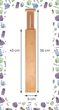 Набор из четырех бамбуковых перегородок для ящика RITA.