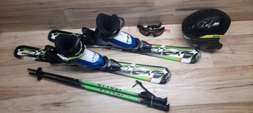 SET ELAN Лыжи 90 см Ботинки 30,5 Шлем Очки Палки