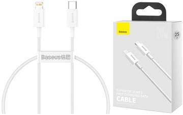 Baseus Kabel USB-C Lightning 0,25m 20W do iPhone