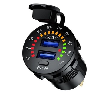 USB WC 3.0 woltomierz cyfrowy LED miernik skala