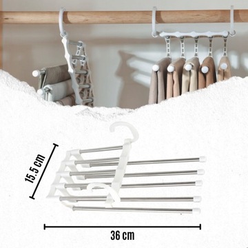 ВЫДВИЖНАЯ ВЕШАЛКА ДЛЯ БРЮК ДЛЯ ГАРДЕРОБА 5 ПАР БРЮК