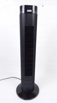 Черный колонный вентилятор Ansio + пульт дистанционного управления