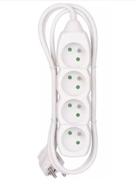 УДЛИНИТЕЛЬ ПЕРЕМЕННОГО ТОКА Удлинитель питания 4 РОЗЕТКИ Домашний кабель 4G 1,5 М БЕЛЫЙ