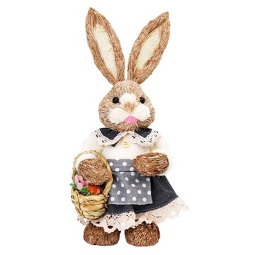 14-дюймовый соломенный пасхальный кролик, рисунок ручной работы в стиле C, реквизит для фотографий
