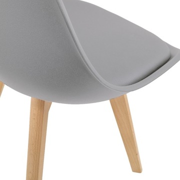 4x СТУЛ СОВРЕМЕННЫЙ КУХОННЫЙ ГОСТИНОЙ СТОЛОВЫЙ СЕРЫЙ