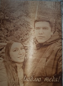 Портрет на заказ, выжженный на дереве, 40х50 см.