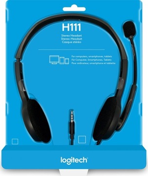 Накладные наушники Logitech H111 с микрофоном