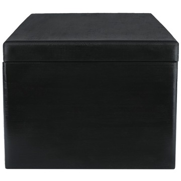 Черный деревянный ящик с крышкой, 40х30х24 см.
