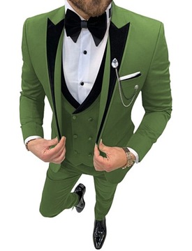 MD garnitur męski marynarka spodnie zielony | 4XL