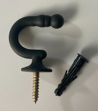 MRC: UCHWYT ŚCIENNY, MINI HACZYK CZARNY/MAT
