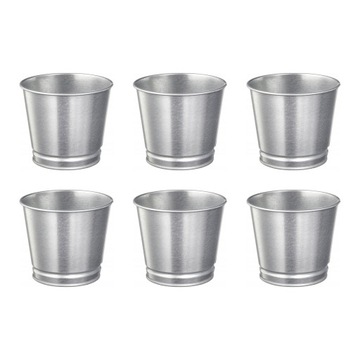 6 szt. BINTJE Osłonka doniczki - galwanizowano 9 cm