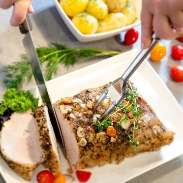 ВИЛКА ДЛЯ МЯСА ДЛЯ ГРИЛЯ, НЕРЖАВЕЮЩАЯ СТАЛЬ, 33см