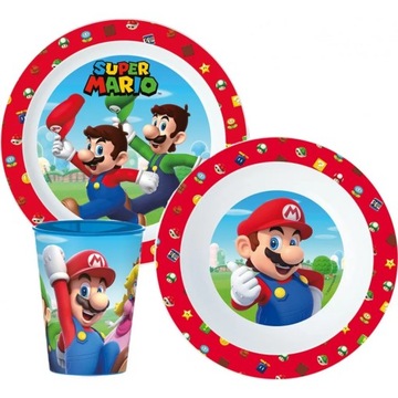 Super Mario Naczynia dla Dziecka do Karmienia 3w1