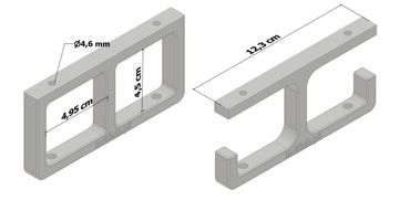 Uchwyt na wędki do sufitu półki górny wieszak mocn