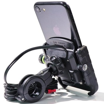 Универсальный держатель для мотоцикла + USB QC 3.0