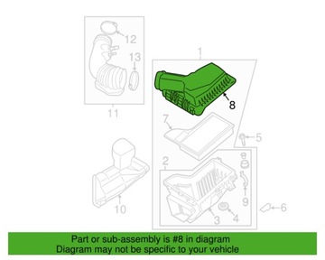 2015-17 FORD MUSTANG V6 OEM HORNÍ KRYT FILTRU VZDUCHU (FR3Z-9661-C)