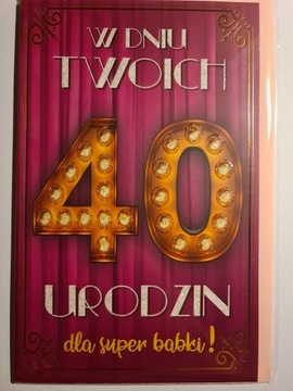 kartka urodzinowa na 40 lat