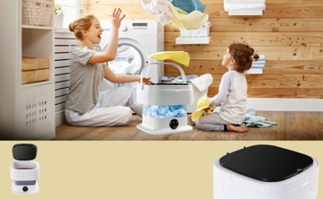 ПОРТАТИВНАЯ МИНИ-СКЛАДНАЯ ДВИГАТЕЛЬНАЯ СТИРАЛЬНАЯ МАШИНА С ЗАЩИТОЙ СИНЕГО СВЕТА 10л