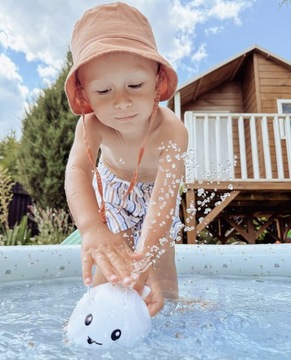 ИГРУШКА ДЛЯ ВАННЫ КИТ, ПРОРАЩИВАЮЩАЯ ВОДУ, СВЕТОДИОДНЫЙ ФОНТАН WOOPIE BABY