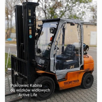 Plandeka Kabina Pokrowiec Osłona Przeciwdeszczowa do wózka widłowego